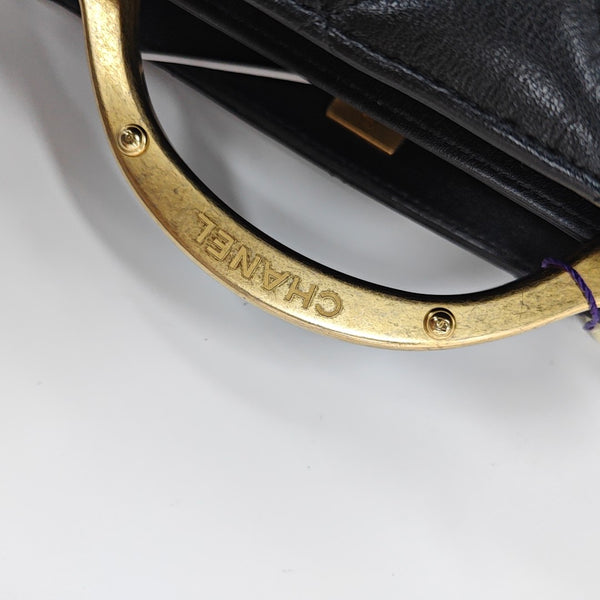 Quilted Lambskin Shoulder Bag Small Black
