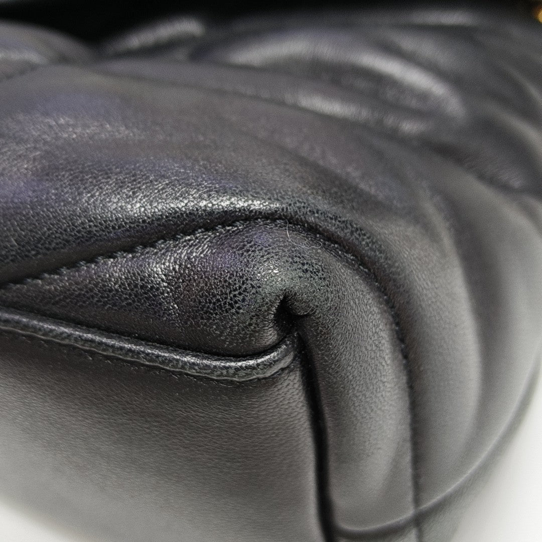 PUFFER Small Quilted Lambskin Black