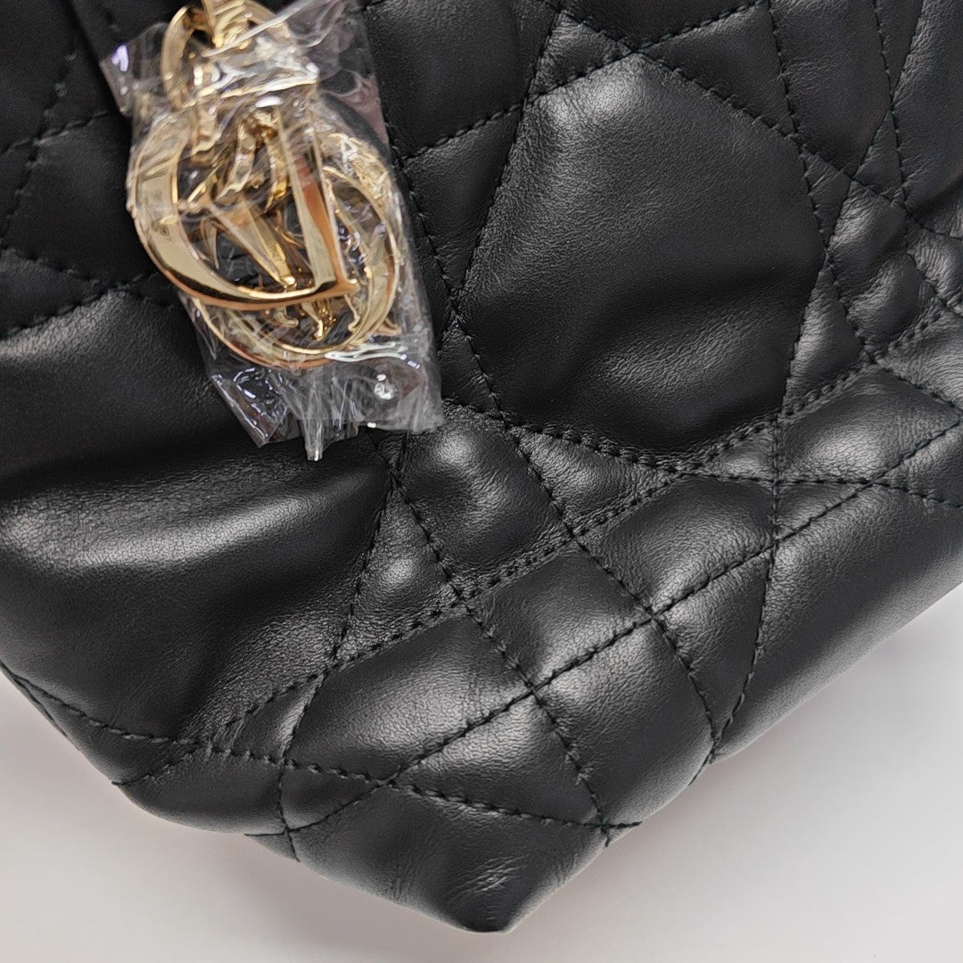 Toujours Nano Cannage Calfskin Black