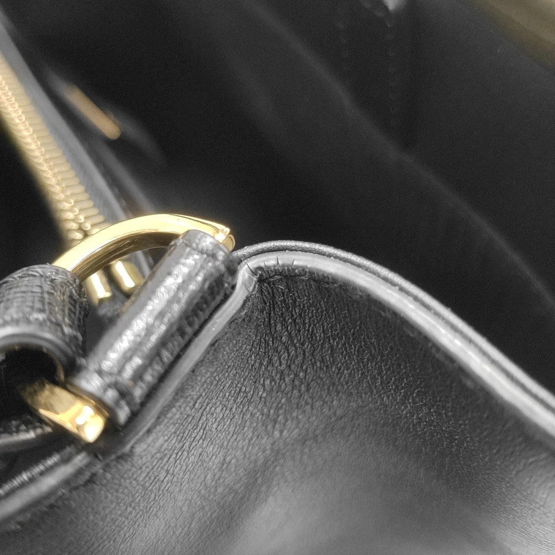 2 Jours Medium Calfskin Black