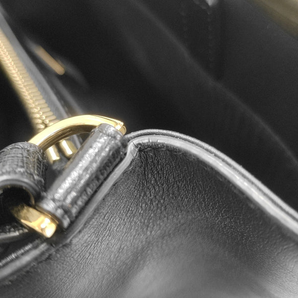 2 Jours Medium Calfskin Black