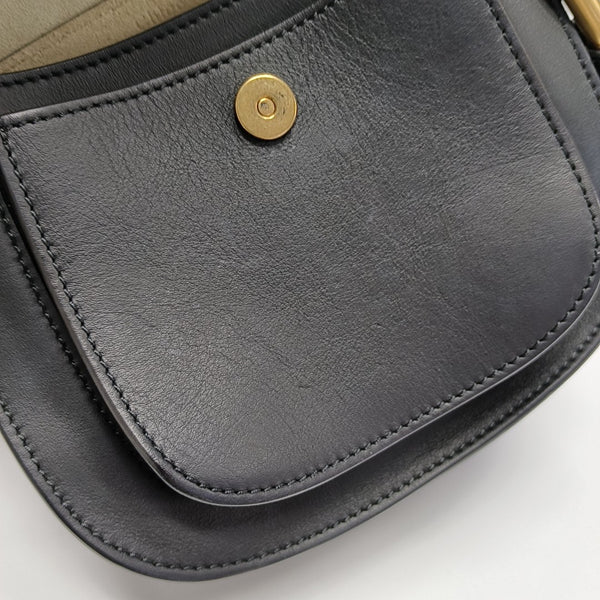 Leather Shoulder Bag Black