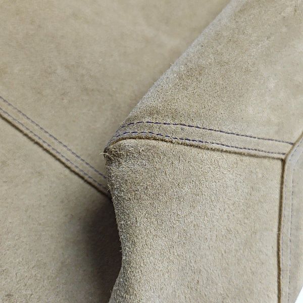 Suede Top Handle Bag Beige