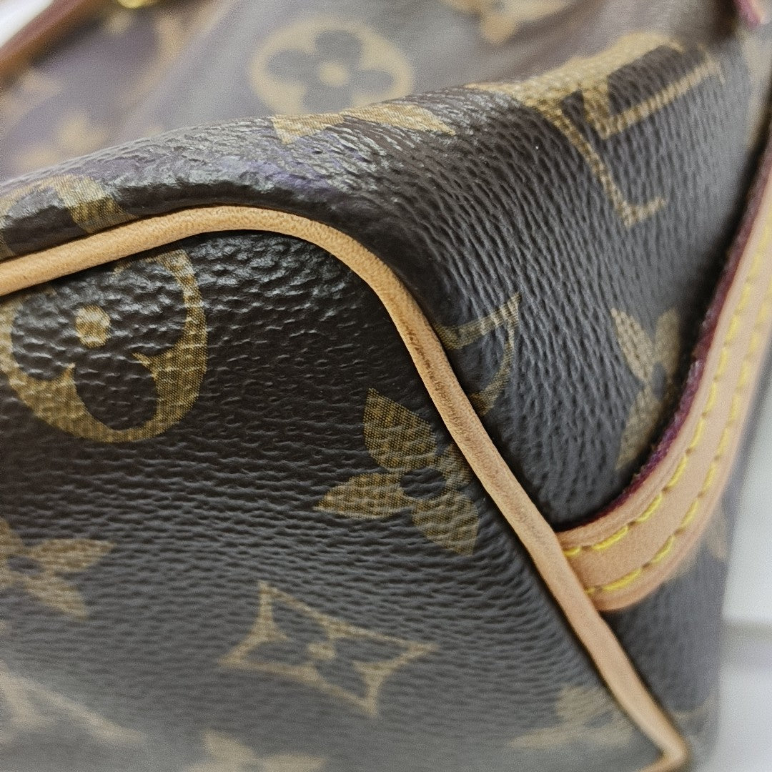 NÉONOÉ Nano Monogram Coated Canvas Brown