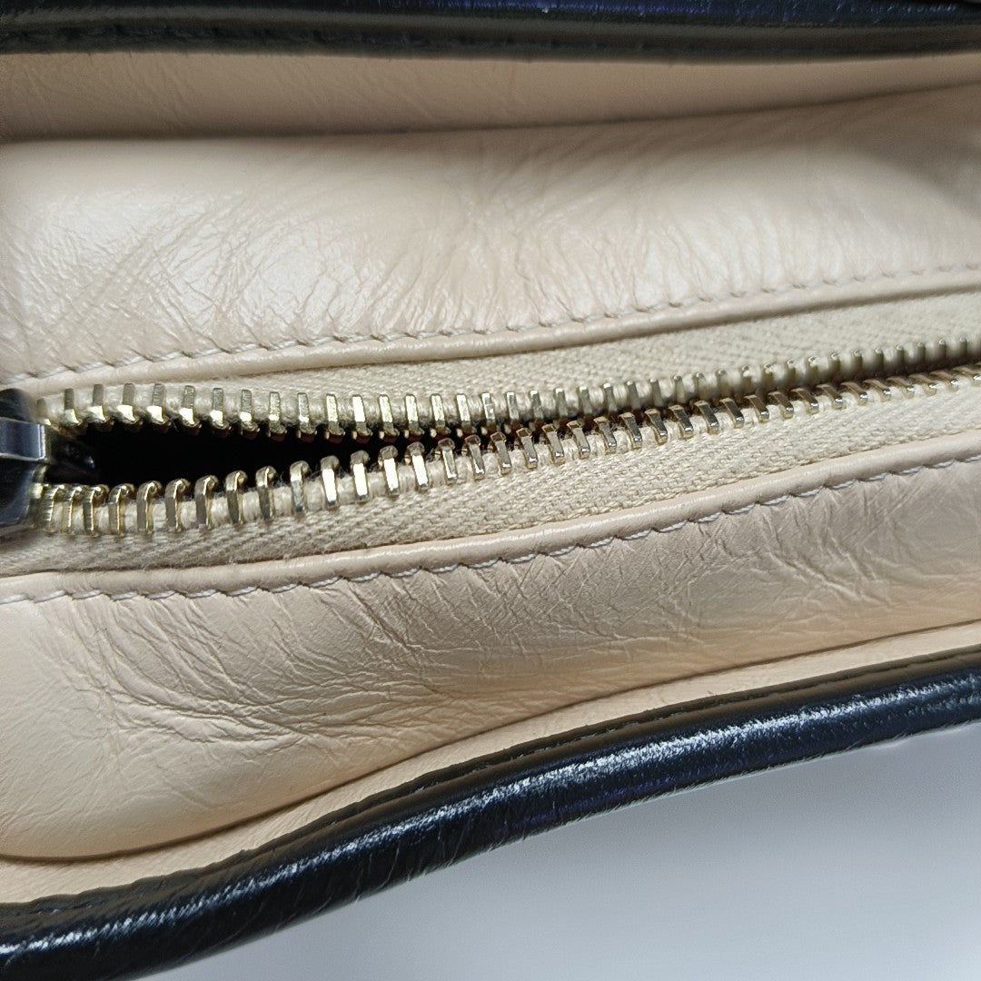 GABRIELLE Small Quilted Calfskin Beige