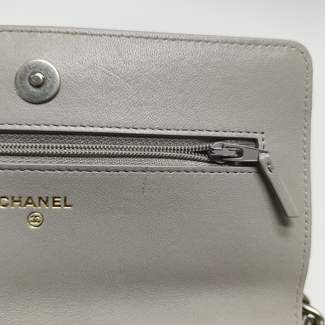 CHANEL 19 WOC Quilted Lambskin Gray