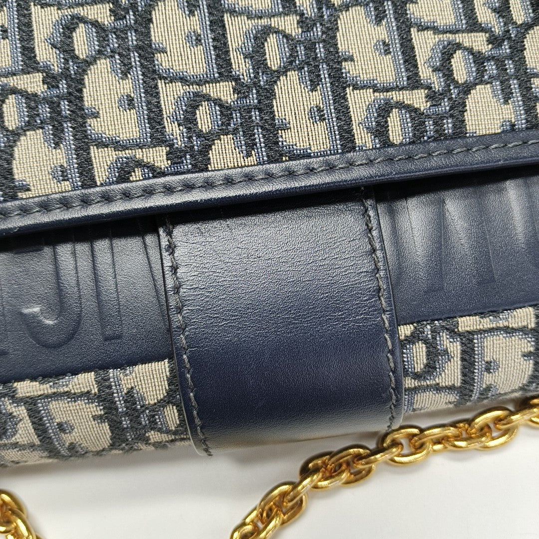 30 Montaigne Oblique Canvas Blue