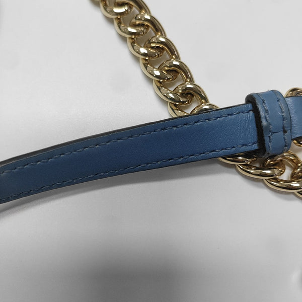 Calfskin Shoulder Bag Blue
