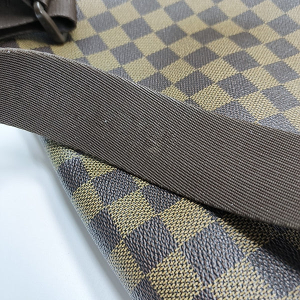 BASTILLE Damier Ebene Coated Canvas Brown