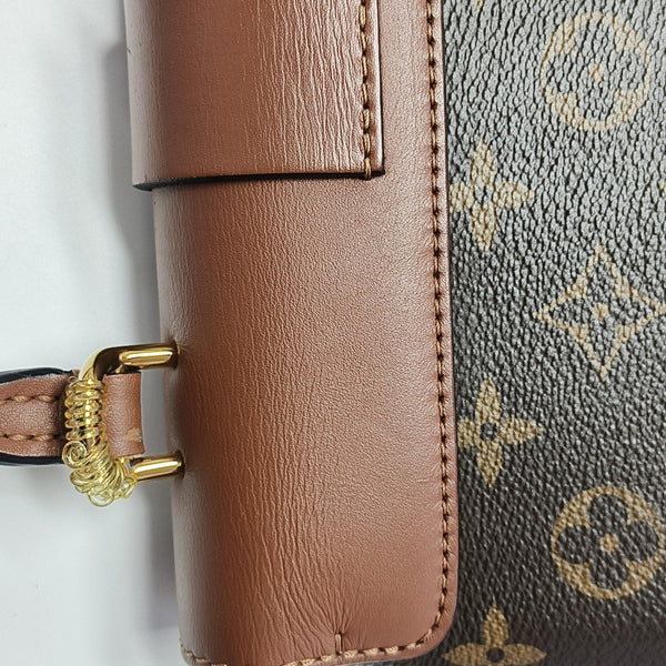 LOCKY BB Monogram Coated Canvas Brown
