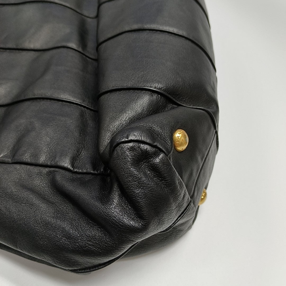 Lambskin Tote Bag Black