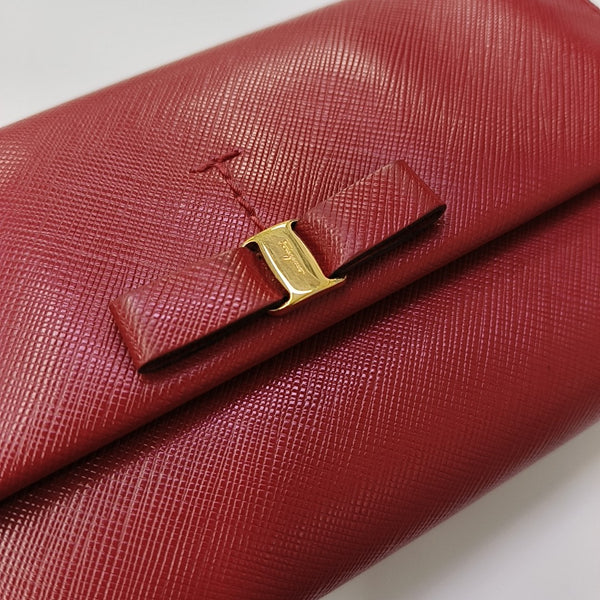 Vara Calfskin Red Wallet