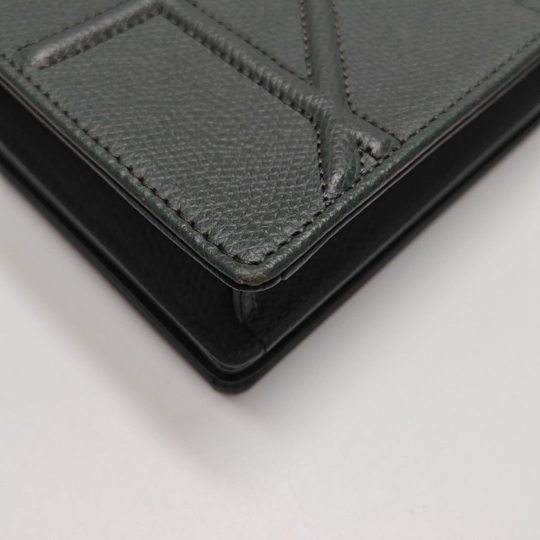 Diorama Small Cannage Calfskin Green