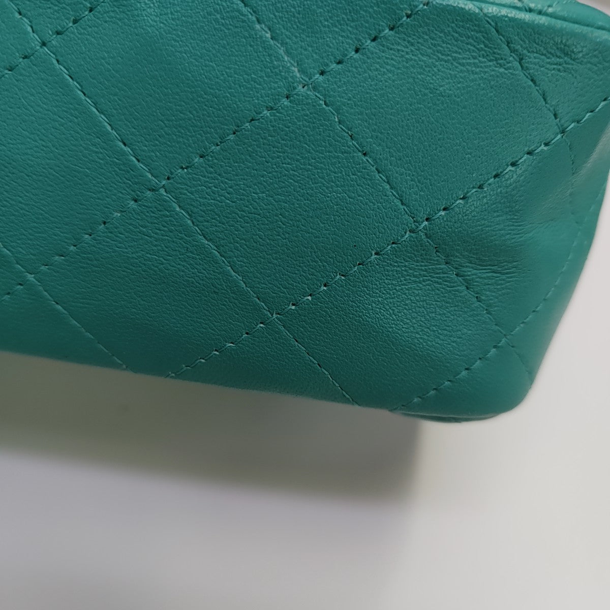 CLASSIC FLAP Mini Quilted Lambskin Green