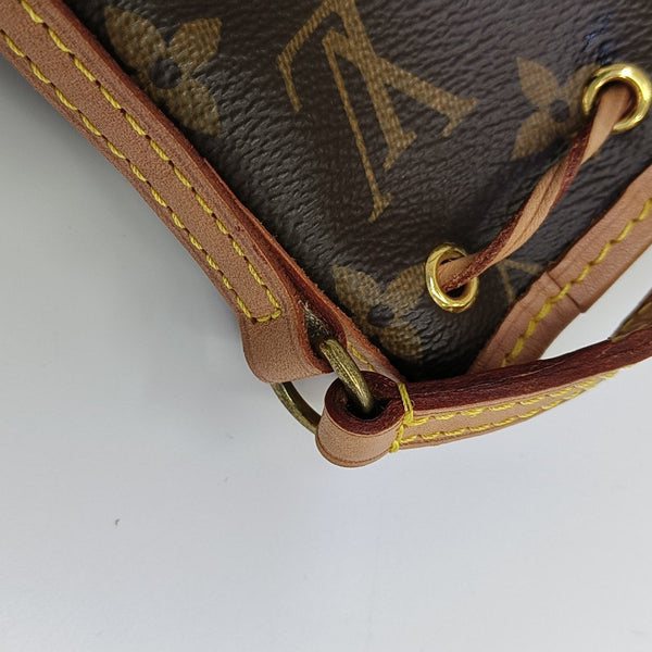 NÉONOÉ Nano Monogram Coated Canvas Brown