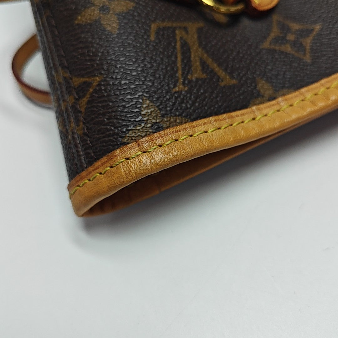 NEVERFULL MM Monogram Coated Canvas Brown