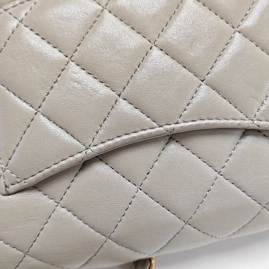 CLASSIC FLAP Mini Quilted Lambskin Gray