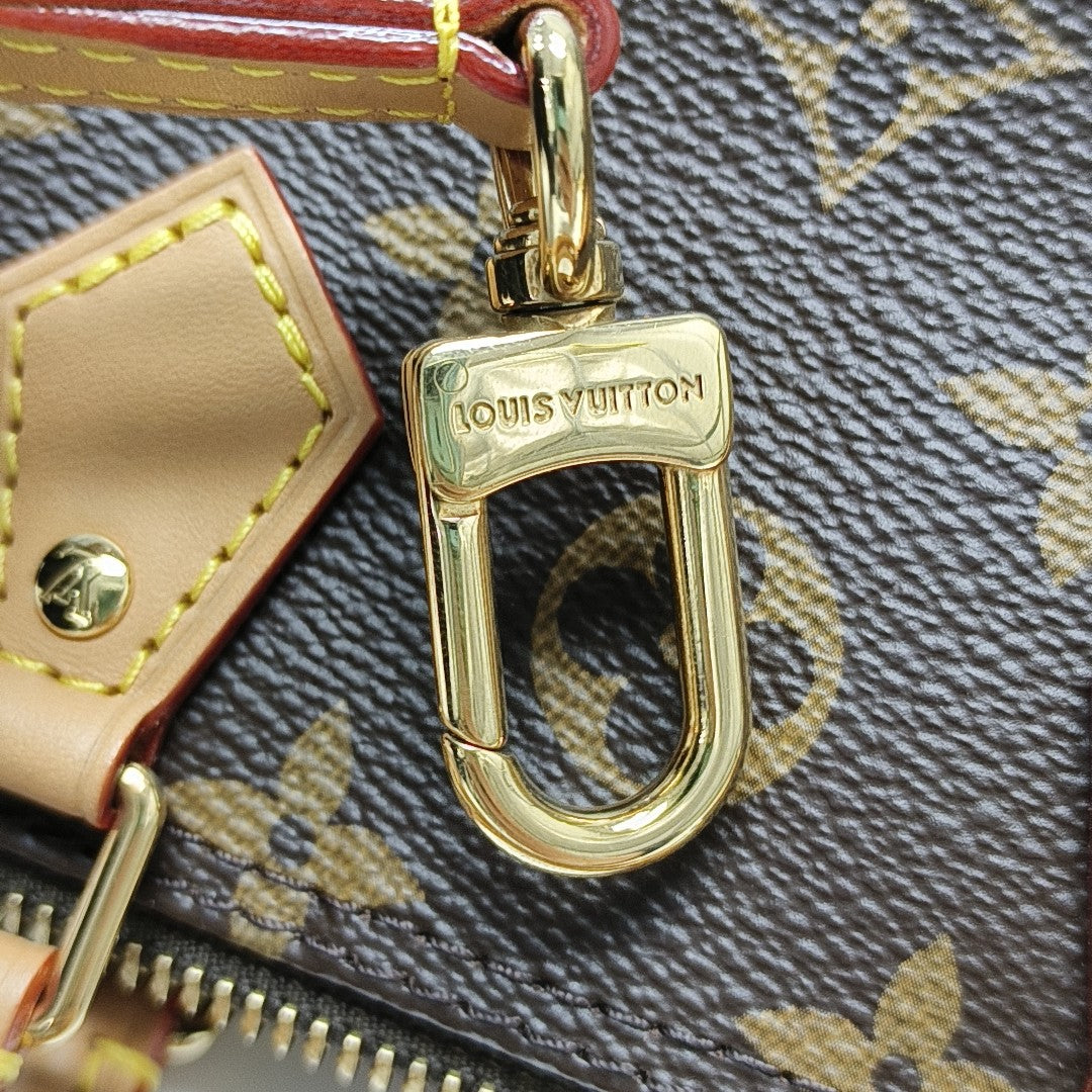 Authenticated pre-owned  SPEEDY Nano Monogram Coated Canvas Brown - Shoulder Bag at Looply