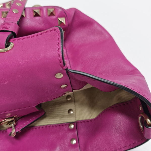 Rockstud Calfskin Purple