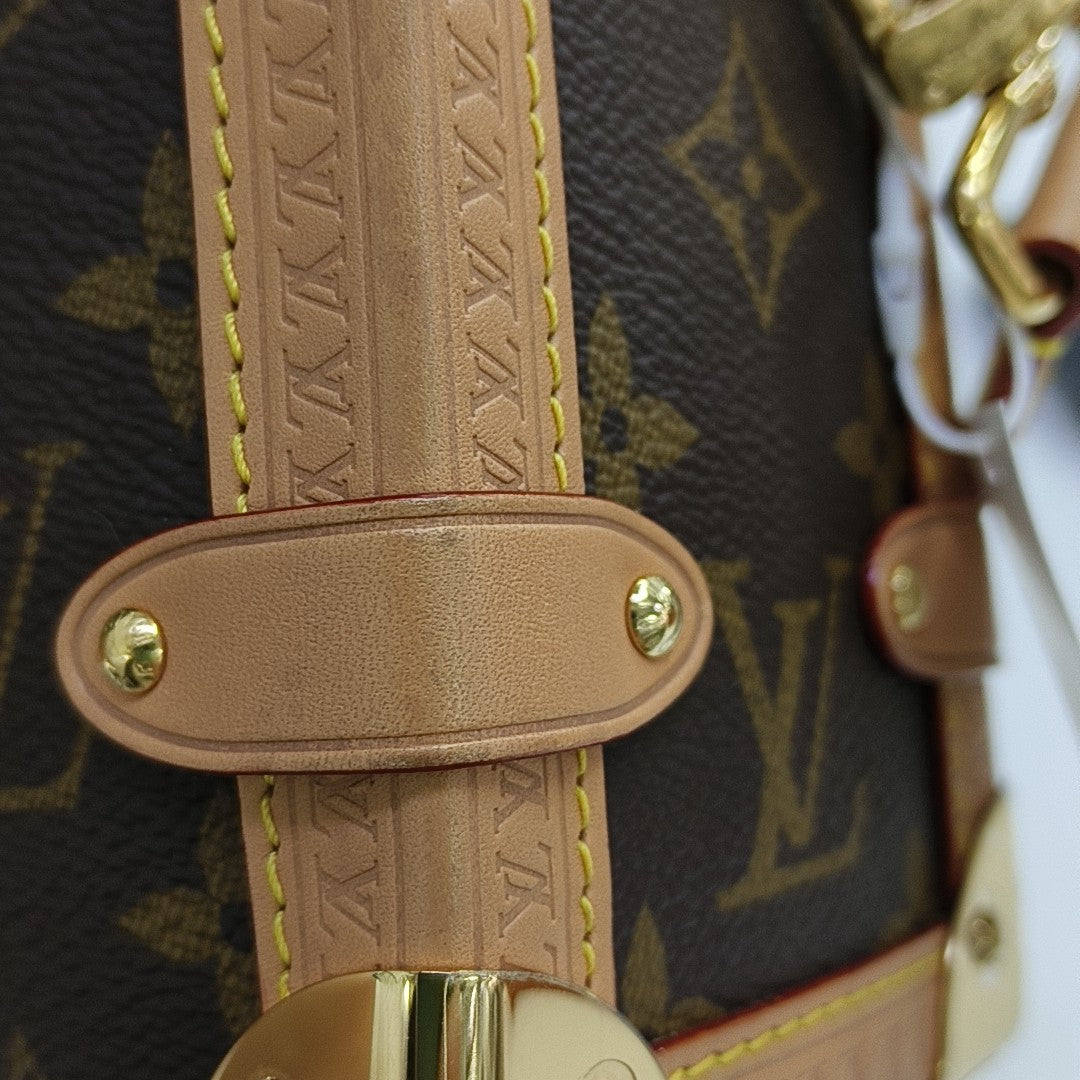 SIDE TRUNK MM Monogram Coated Canvas Brown