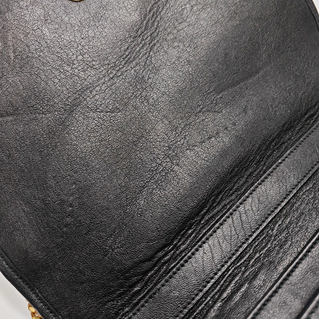 BECKY Small Quilted Lambskin Black