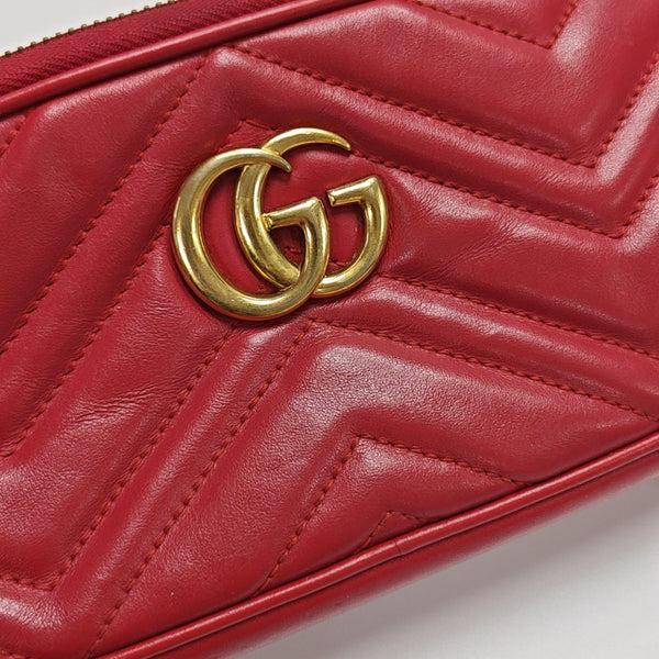 GG Marmont Mini Quilted Calfskin Red