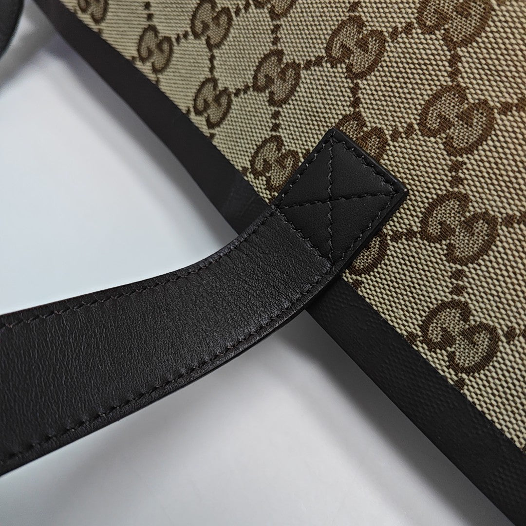 Monogram Canvas Tote Bag Brown
