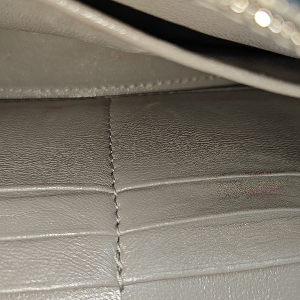 Hourglass Wallet On Chain Mini Calfskin Gray