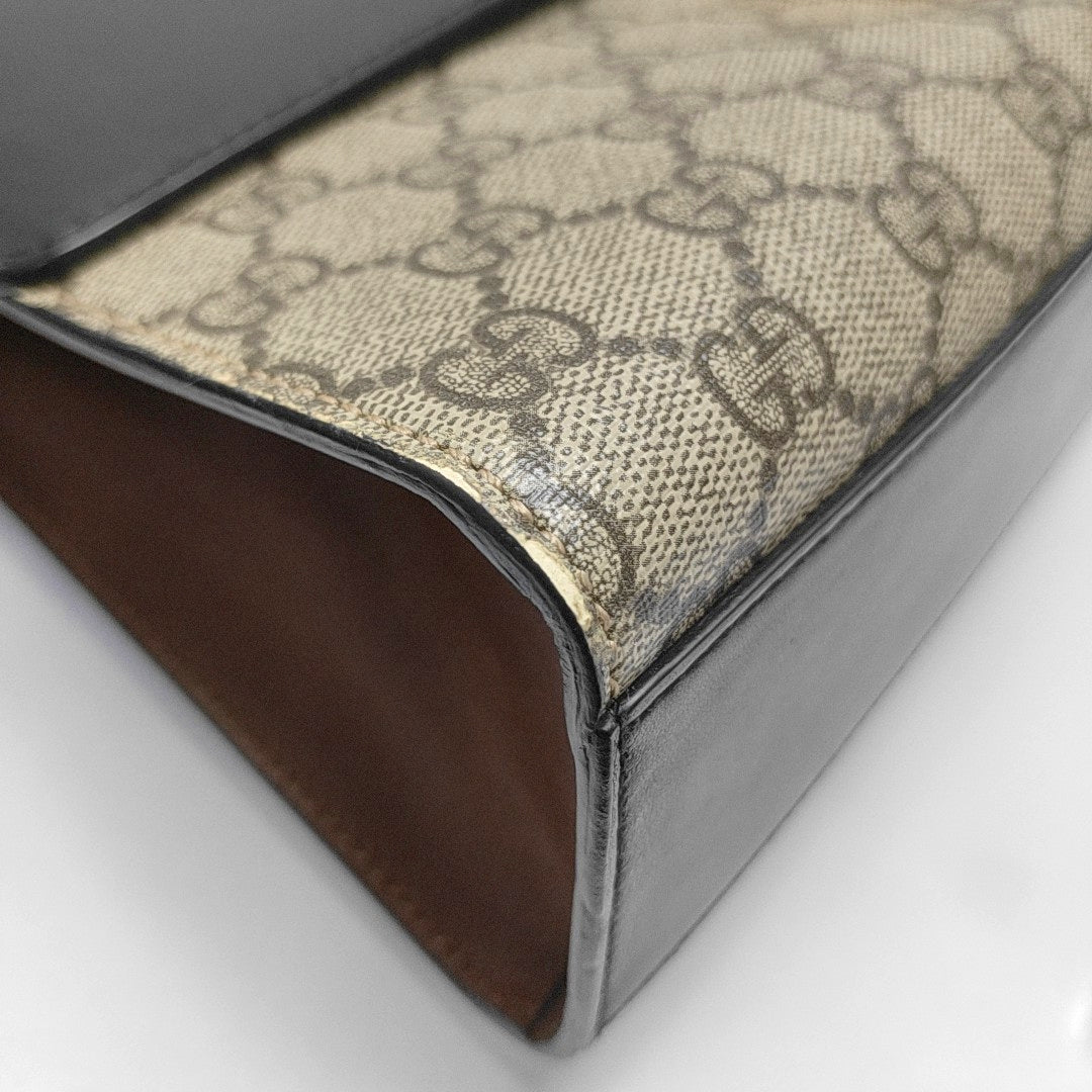 Padlock Medium Monogram Coated Canvas Beige