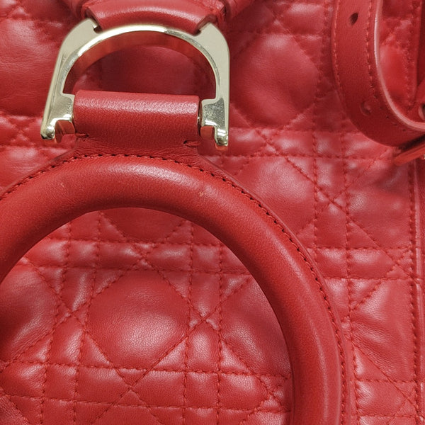 Stardust Cannage Calfskin Red