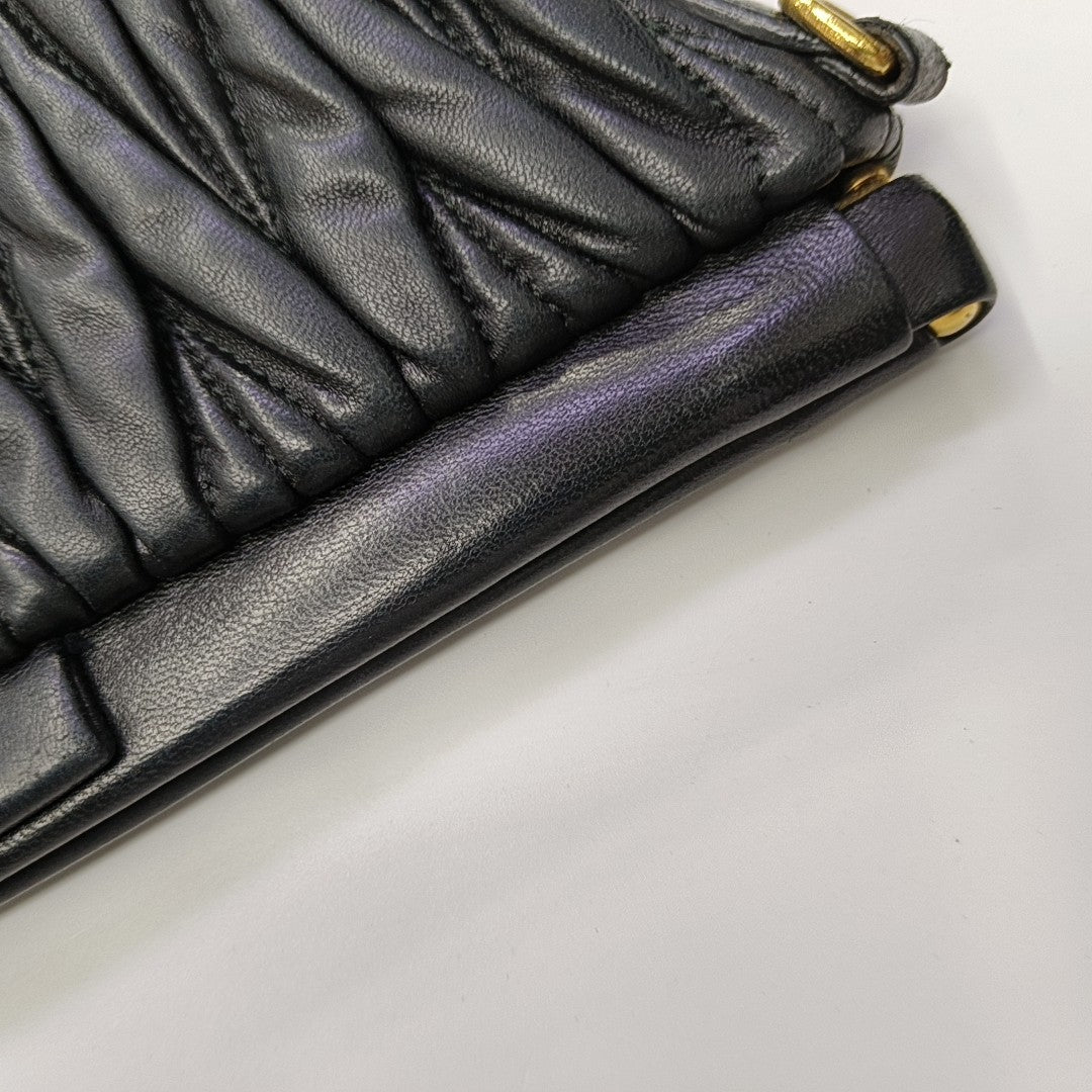 Lambskin Shoulder Bag Black