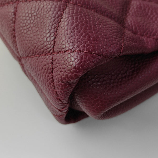 Quilted Leather Clutch Red