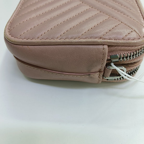 Quilted Lambskin Shoulder Bag Mini Pink