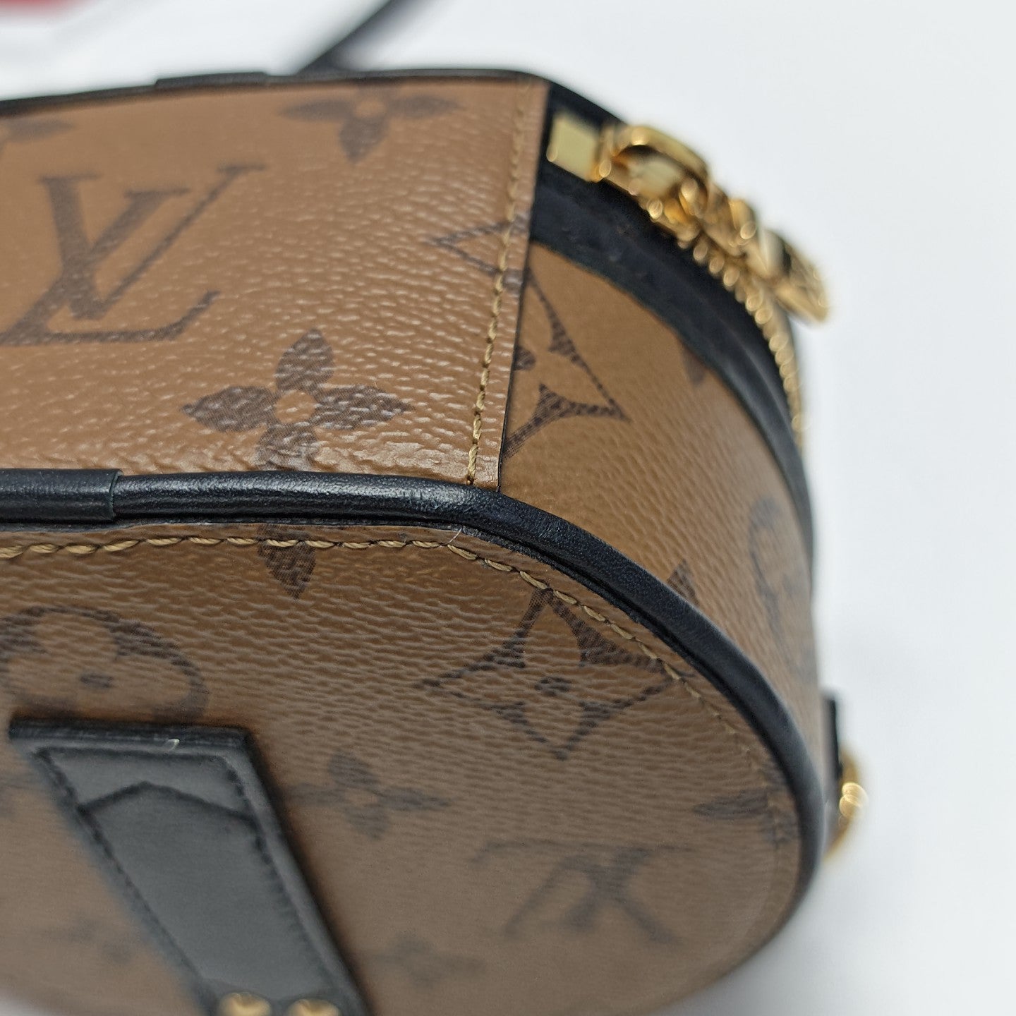 BOITE CHAPEAU Mini Monogram Coated Canvas Brown