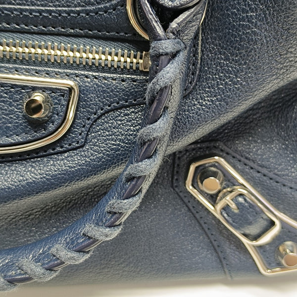 Classic Metallic Edge City Small Lambskin Blue