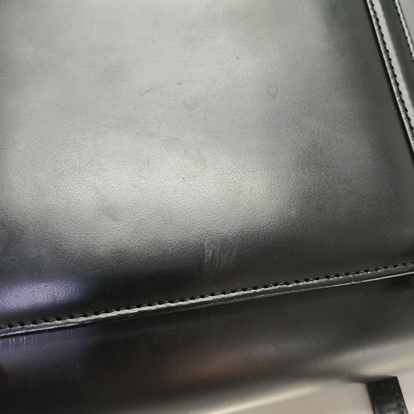 Calfskin Top Handle Bag Black