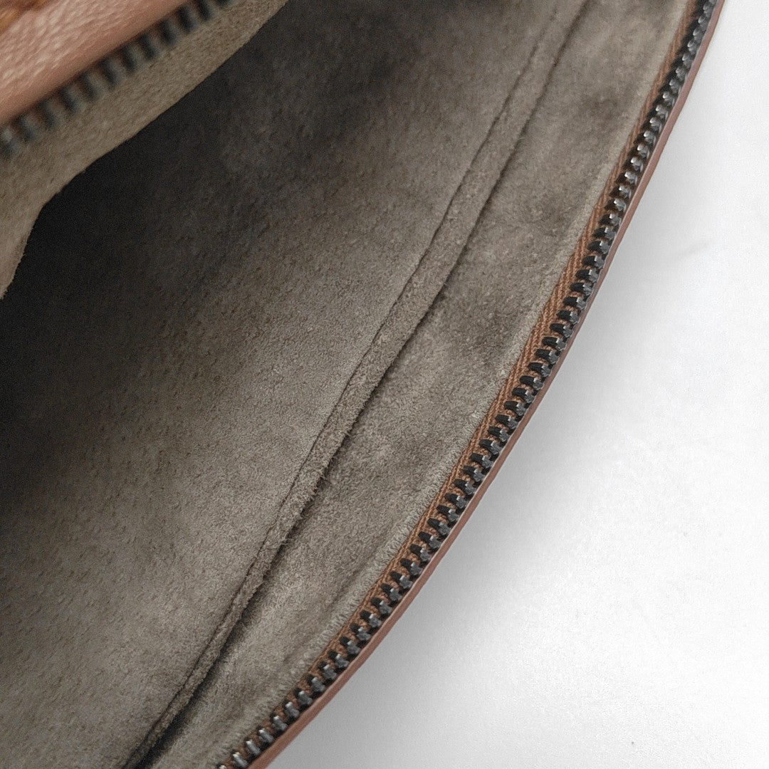 Lambskin Shoulder Bag Brown