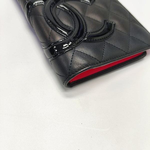 CAMBON Quilted Calfskin Black Wallet