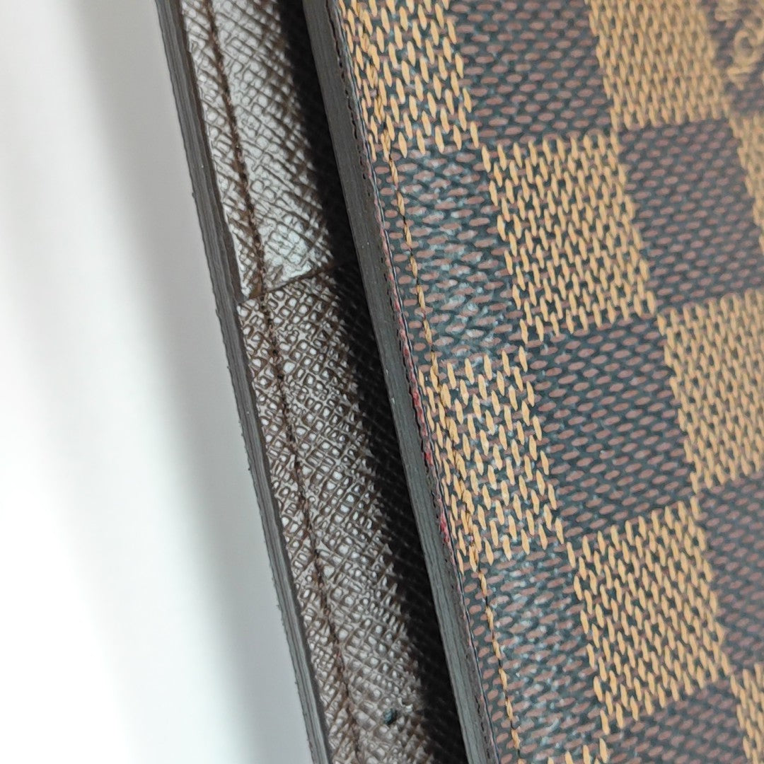 Damier Ebene Coated Canvas Wallet Brown
