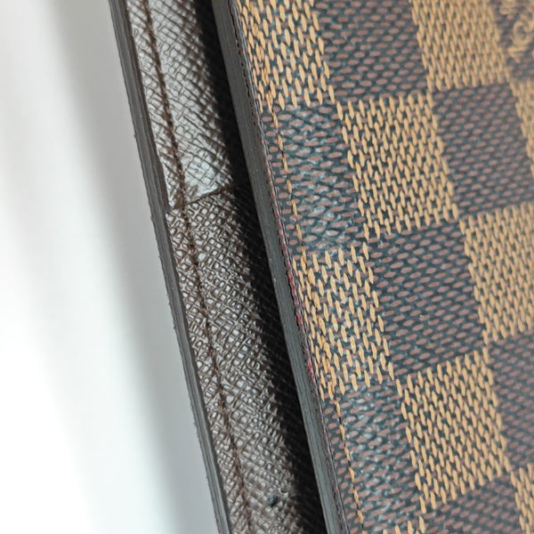Damier Ebene Coated Canvas Wallet Brown