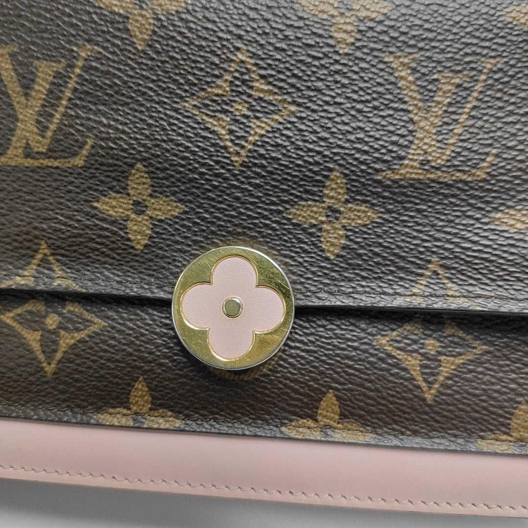 FLORE Monogram Coated Canvas Brown
