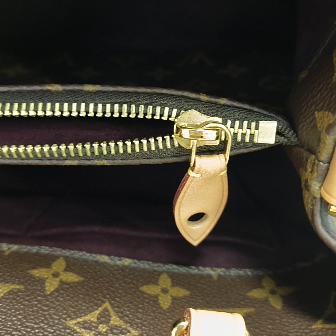 MONTAIGNE Monogram Coated Canvas Brown
