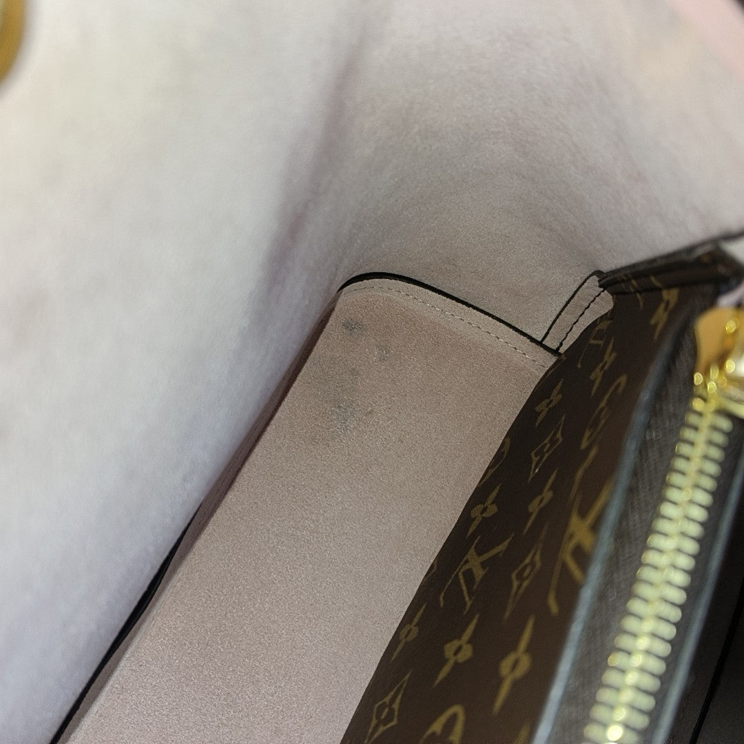 NÉONOÉ MM Monogram Coated Canvas Brown