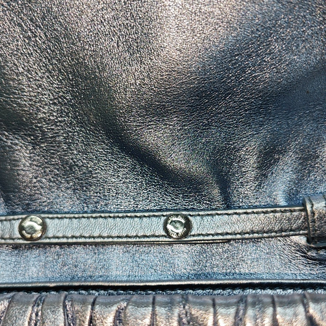 Quilted Lambskin Shoulder Bag Blue
