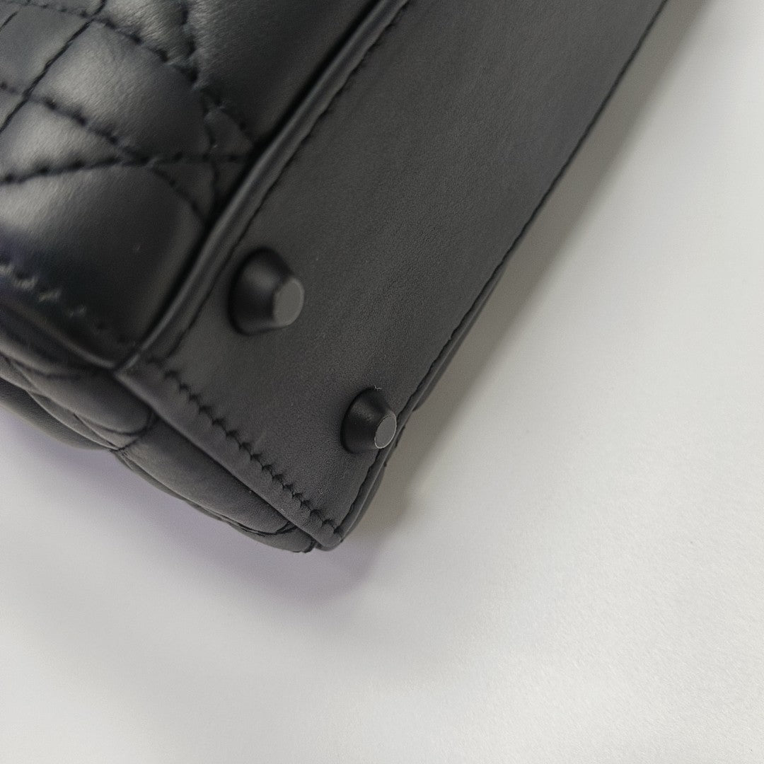 Lady Dior Mini Cannage Lambskin Black
