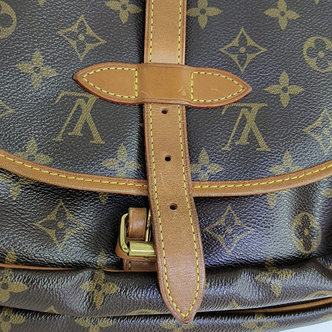 SAUMUR Monogram Coated Canvas Brown