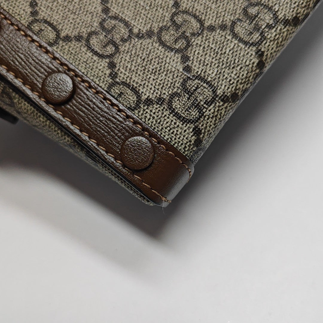 Horsebit 1955 Mini Monogram Coated Canvas Beige