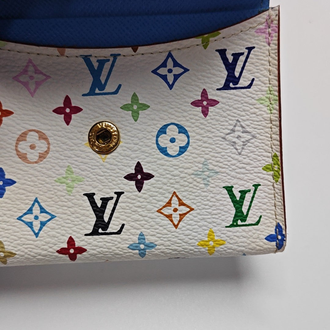 LV × TM ROSALIE Monogram Coated Canvas White Card Holder