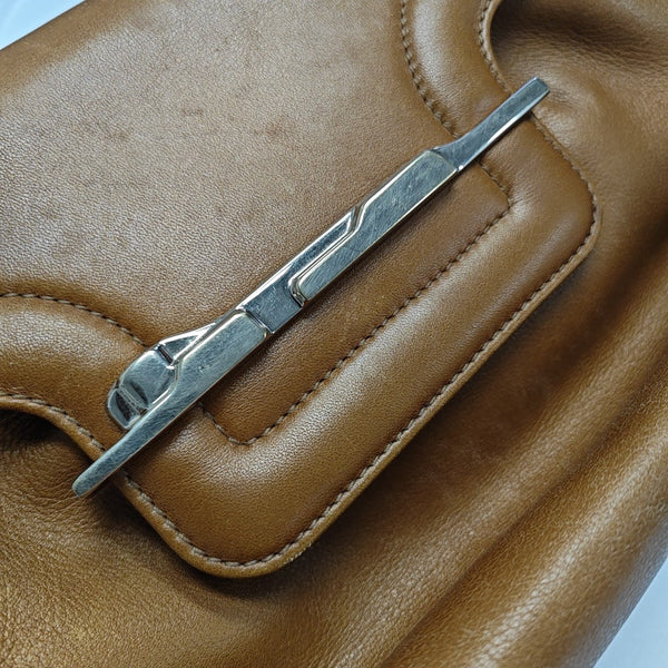 Calfskin Shoulder Bag Brown