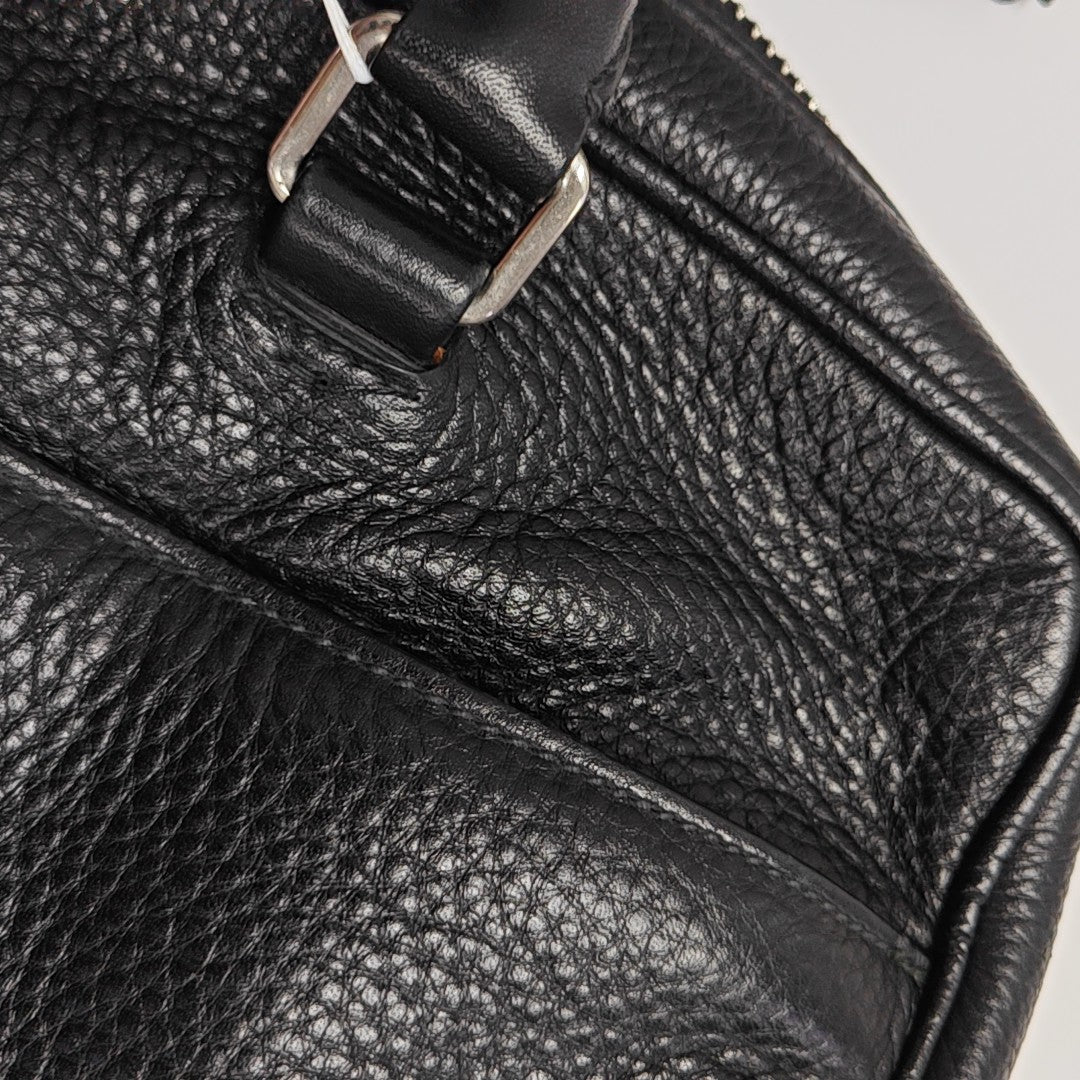 Calfskin Top Handle Bag Black